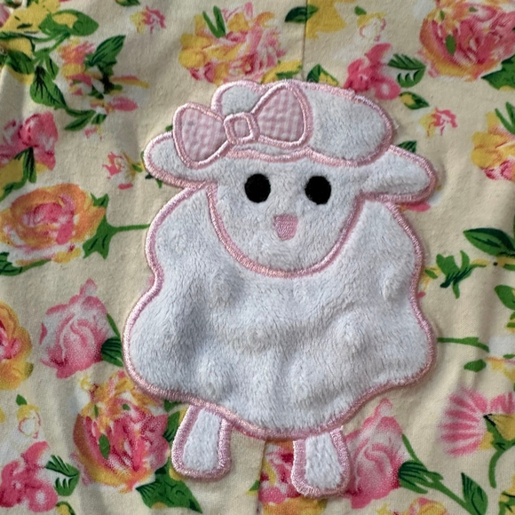 Baby Three Sisters Floral Ruffle Jumpsuit Romper 12 Months White Pink - Picture 10 of 14